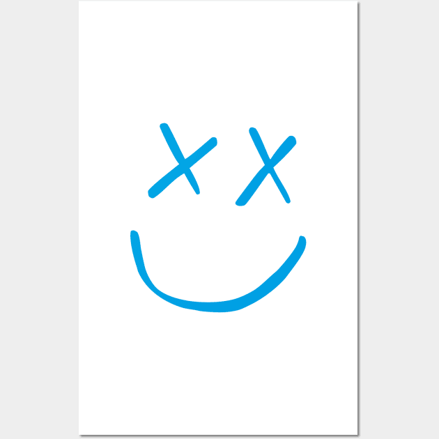 Blue Smiley Wall Art by lashton9173